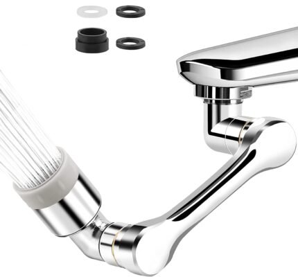 Swivel Faucet Aerator Rotatable Multi-Functional Extension Faucet, Faucet Extender for Taps, Tap Extender for Kitchen Sink with 2 Modes Splash Extension Faucet Filter